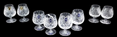Lot 501 - Eight Edinburgh Crystal brandy balloons,...