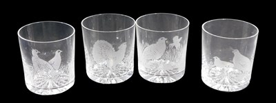 Lot 502 - A cased set of four Edinburgh Crystal tumblers,...