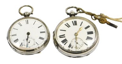 Lot 205 - A Victorian gentleman's silver-cased pocket...