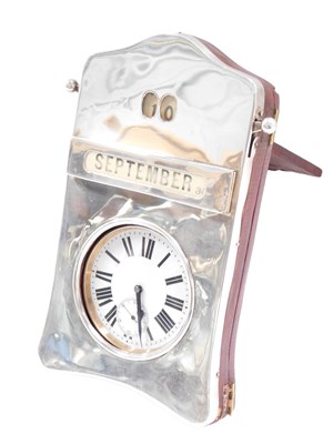 Lot 18 - A George V silver perpetual calendar, with...