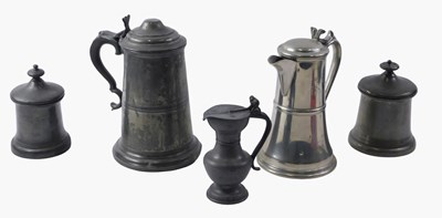 Lot 510 - Five items of 19thC and later pewter...