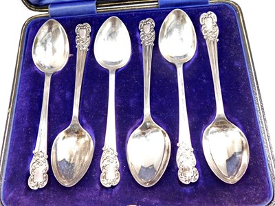 Lot 563 - A cased set of six Edward VII silver crested...