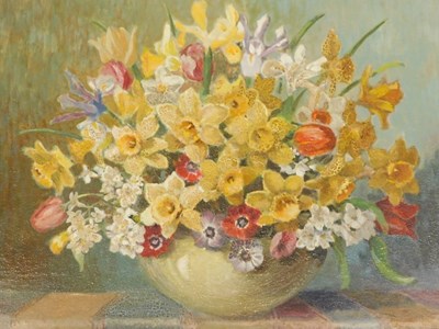 Lot 747 - Frank Mitchell (20thC School). Floral still...