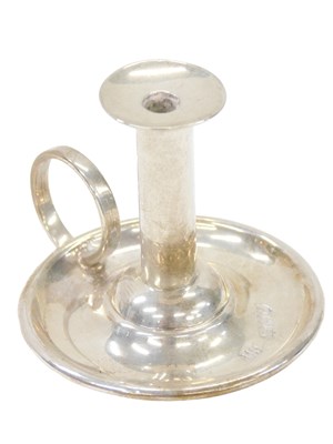 Lot 22 - A Victorian silver miniature chamberstick, of...