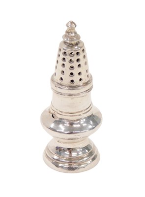 Lot 207 - A white metal miniature Dutch style sugar...