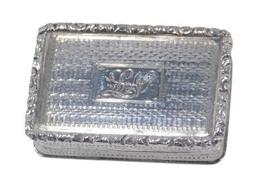 Lot 36 - A Victorian silver vinaigrette, of rectangular...
