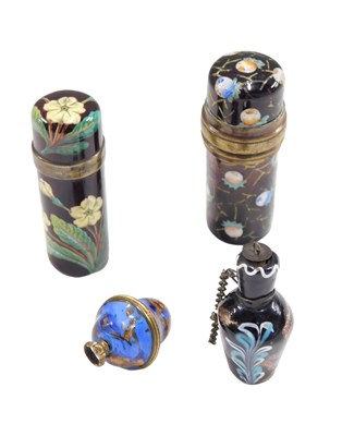 Lot 559 - Four Victorian scent bottles, comprising an...