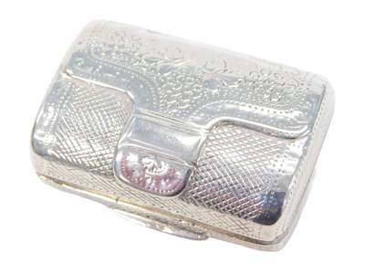 Lot 42 - A 19thC silver vinaigrette in the form of a...