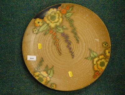 Lot 2097 - A large Charlotte Rhead style studio pottery...