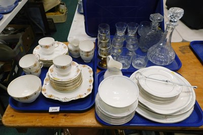 Lot 2128 - A Delphine part tea set, comprising plates,...
