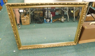 Lot 2135 - A large rectangular gilt frame mirror, with...
