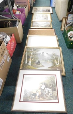 Lot 2138 - Various pictures and prints, to include an oil...
