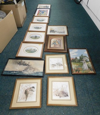 Lot 2149 - Framed pictures and prints, to include Marvel...