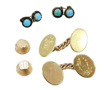 Lot 778 - A group of gentleman's jewellery, to include a...