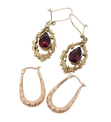 Lot 798 - Two pairs of earrings, comprising a pair of...