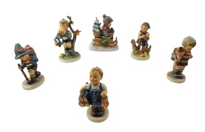 Lot 850 - Six Goebel Hummel figures, comprising 396, 80,...