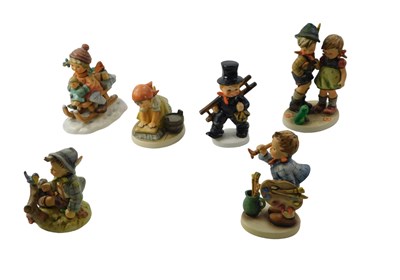 Lot 851 - Six Goebel Hummel figures, comprising 363, 304,...