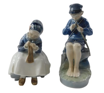 Lot 852 - Two Royal Copenhagen figures, comprising a...