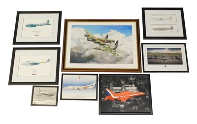 Lot 856 - A group of aviation pictures and prints,...