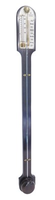 Lot 874 - An I Blatt of Brighton 19thC stick barometer,...