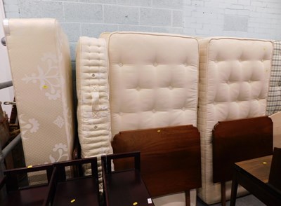 Lot 1517 - Three single beds, each with a mahogany...