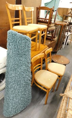 Lot 1531 - A group of furniture, to include a pine drop...