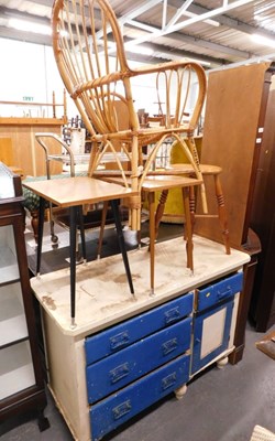 Lot 1535 - A group of furniture, to include a painted...