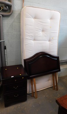 Lot 1561 - Two single bed heads, together with a mattress,...