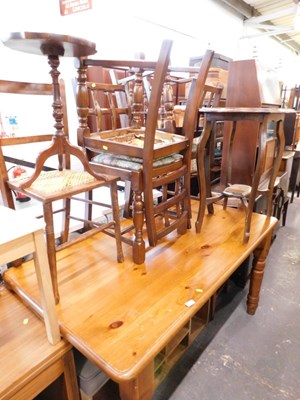 Lot 1564 - A group of furniture, to include a pine dining...