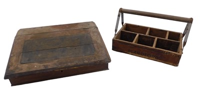 Lot 816 - A 19thC mahogany writing slope, and a...