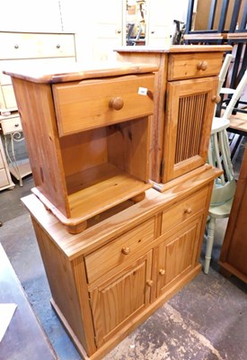Lot 1567 - A group of furniture, comprising a pine side...