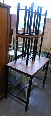 Lot 1569 - A contemporary metal framed table, with a...