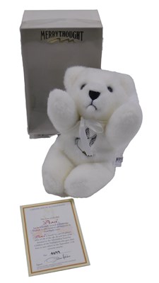 Lot 822 - A Merrythought white teddy bear, titled 'Peace'...