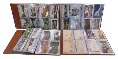 Lot 830 - Four albums of Royal Mail postcards, a mix of...