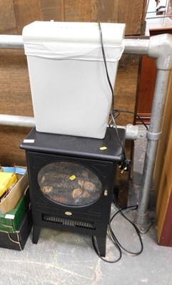Lot 1584 - A Dimplex electric fire, together with an...