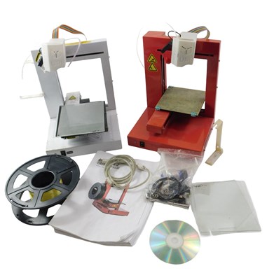 Lot 836 - Two Up! 3D printers, and accessories.