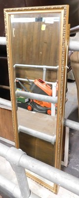 Lot 1603 - Three rectangular wall mirrors, one with a...