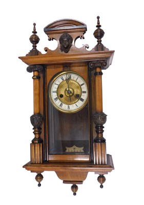 Lot 879 - A late 19th/early 20thC drop dial wall...