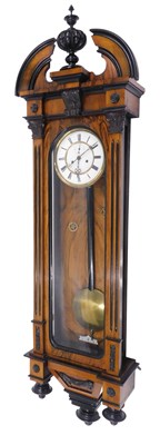 Lot 880 - An early 20thC mahogany drop dial wall clock,...