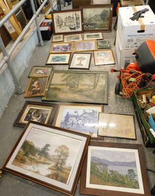 Lot 1607 - Various pictures, prints, etc., to include...