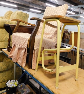 Lot 1616 - A group of furniture, comprising a step stool,...