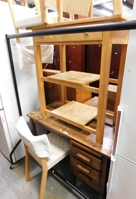 Lot 1644 - A group of furniture, to include an oak desk,...