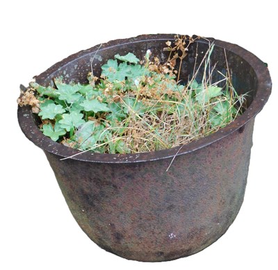 Lot 882 - A painted galvanised metal planter, of...