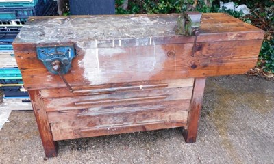 Lot 1666 - A workbench, together with a Record number 52...