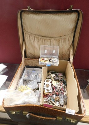 Lot 2202 - An imitation skin finish travel chest, and...