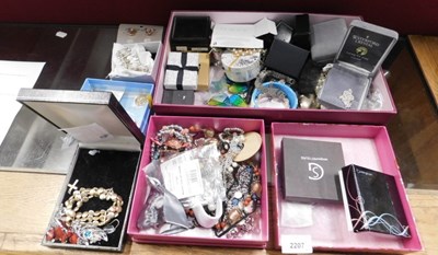 Lot 2207 - A group of watches and other costume jewellery....