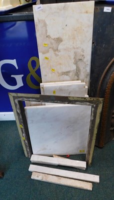 Lot 1693 - Various sections of white marble, differing...