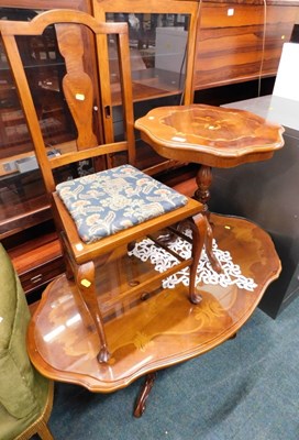 Lot 1711 - An Italian marquetry inlaid occasional table,...