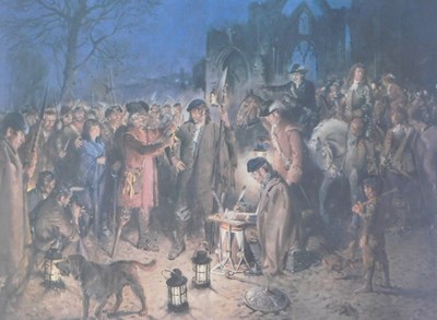 Lot 893 - Terence Cuneo. Raising the Regiment, signed...
