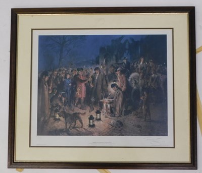 Lot 2297 - Terence Cuneo. Raising the Regiment, signed...